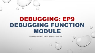 SAP ABAP Debugging EP9: Debugging Function Modules (For Both Functionals and Technical)