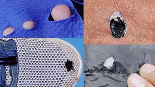 4 amazing tips for clothes / repairing holes in clothes and shoes with modern and innovative ideas