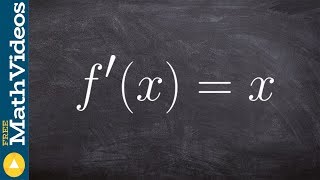 How to find the antiderivative of a simple function