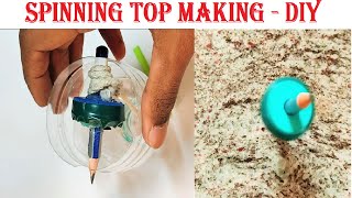 how to make spinning top making science project | DIY pandit