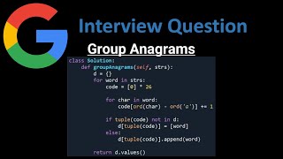 Group Anagrams - String - Python
