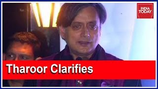 Shashi Tharoor Issues Clarification On 'Chaiwala' Modi Jibe To India Today