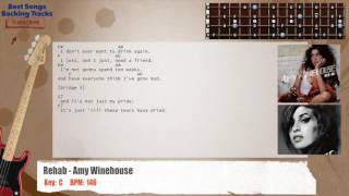 🎻 Rehab - Amy Winehouse Bass Backing Track with chords and lyrics