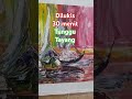 Lukisan senja dibuat dalam waktu singkat, tunggu tayang #acrylicpainting