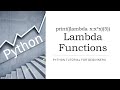 #32 - Lambda Functions in Python (With Examples)