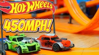 Hot Wheels Double Loop 360 Degree Race Track 450 MPH Slot Car Speed