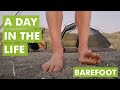 A Day in the Life of Walking Barefoot on the Road