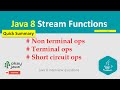 Java 8 stream api operations | java 8 stream functions | terminal | non terminal functions|okay java