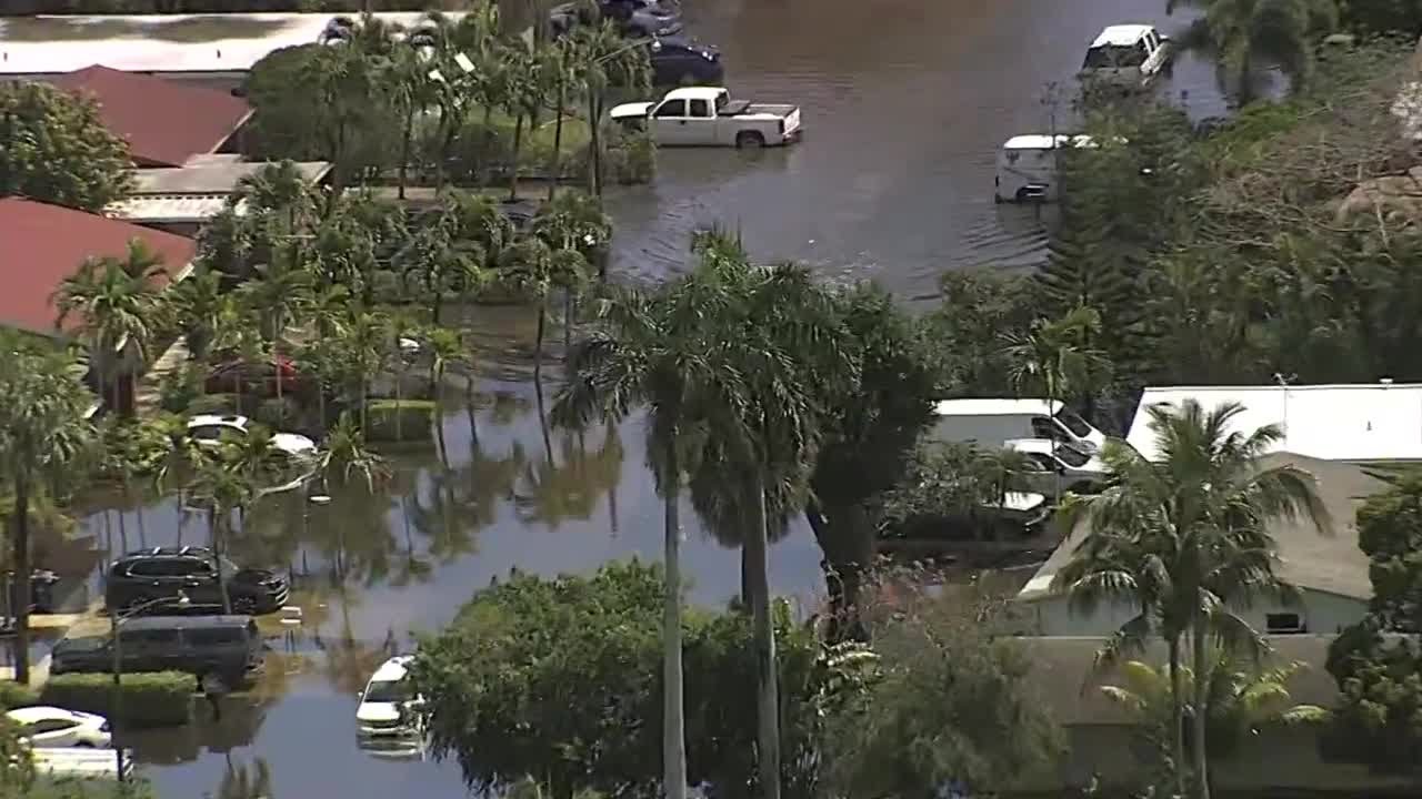 Chopper Aerials Of Flooding In Broward County - YouTube