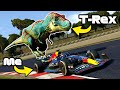 The Funniest Assetto Corsa Mod EVER! SURVIVE JURASSIC PARK! Racing a T-Rex in a F1 23 Car!