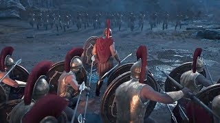 Assassin's Creed Odyssey - 300 Spartan & Leonidas Battle Gameplay (PS4 PRO)