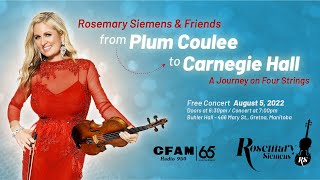 Rosemary Siemens Concert Announcement (Aug 5, 2022)