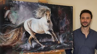 Painting a White Horse | Oil Painting Timelapse