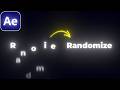Smooth Randomized Text Animation in After Effects