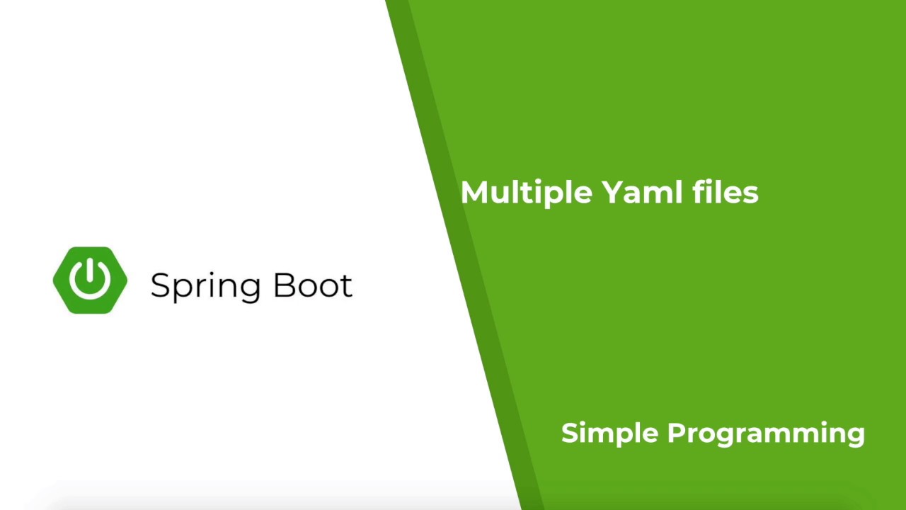 Spring Boot - Multiple Yaml Files | Simple Programming - YouTube