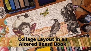 Collage Layout in Altered Board Book: From Board Book to Art Journal