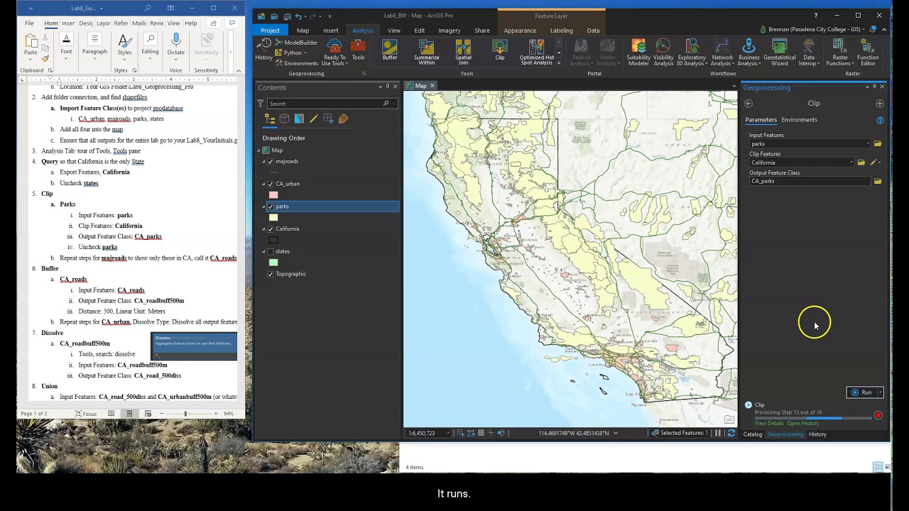 Lab 8 Geoprocessing In ArcGIS Pro - YouTube