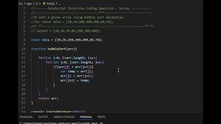 Sorting Array using Bubble Sort - JavaScript Interview Coding Questions - 6