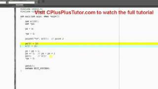 C Programming Tutorial # 22 - Pointers and Arrays - Part 3 [HD]x
