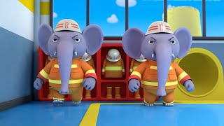 Elephant Firefighter Rescue Team | Nursery Rhymes | Kids Songs | Kids Role Play | BabyBus