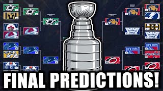 *FINAL* 2024 NHL STANLEY CUP PLAYOFF BRACKET PREDICTIONS!