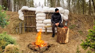 Building of a bunker from bags | survival shelter