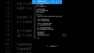 BUBBLES 🗨️ IN PYTHON PROGRAMMING... || PYTHON PROJECTS ||