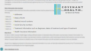 Covenant Health says thousands of Mainers' personal data was hacked in data breach