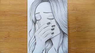 A Sad Girl - Drawing Tutorial/Pencil sketch drawing