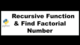 Python Bangla Tutorials 37 : Recursive Function (Factorial)
