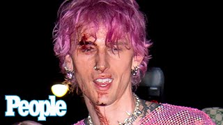 Machine Gun Kelly Shares Why He Smashed a Champagne Glass Against His Head After Concert | PEOPLE