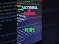 YouTube Short - Factorial in python  Tuitions Tonight -#YoutubeShort