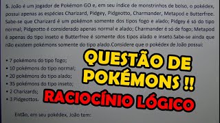 RACIOCÍNIO LÓGICO #9 - 5 QUESTÕES CONCURSO