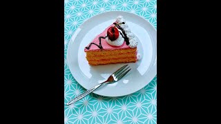 fake cake, cake slice demo, how to make a slice of cake. #fakecake #fakebaking