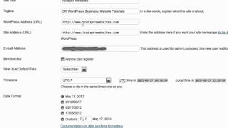 Wordpress Tutorials Part2 General Settings