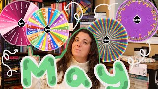alllllllll the wild spins for may's random spin-wheel tbr 🥳💐🐊👌🏼 || monthly tbr || may
