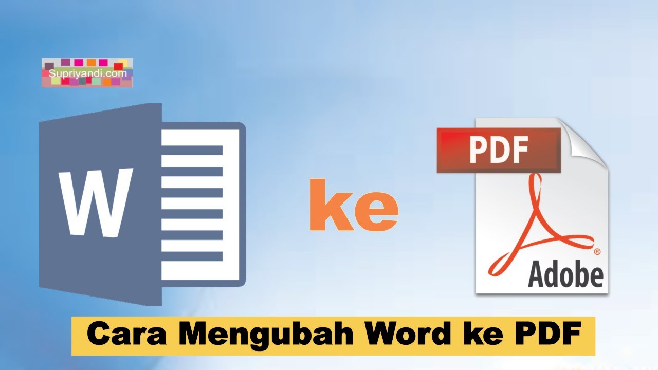 CARA Mengubah Word Ke PDF (word To Pdf Converter Offline) - YouTube