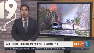 Wildfires burn more than 3,300 acres in North Carolina