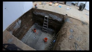 DIY How To Crypto Concrete Bunker Build Part 3 Finishing The Block Walls and Filling Them