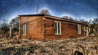 Lnstallation of Imitation Wood on a Hut  Near the Forest