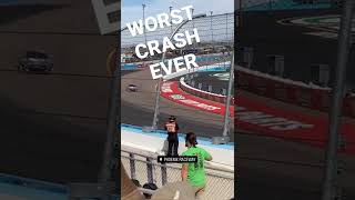 Worst NASCAR car crash ever recorded on video! #NASCAR #carcrash #shorts #NSFW #crash