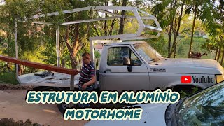 Estrutura do motorhome em alumínio.