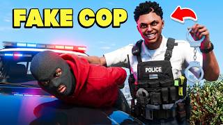 Arresting THUGS as a FAKE COP in GTA 5 RP..