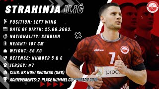 Strahinja Ilic - Left Wing - RK Novi Beograd - Highlights - Handball - CV - 2022/23