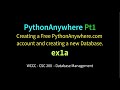 PythonAnywhere Account Setup & Database (ex1a)