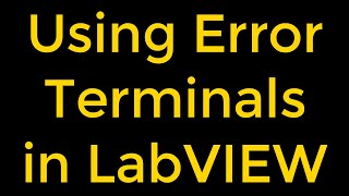 Using Error Terminals - LabVIEW