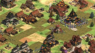 Age of Empires 2 DE - 4v4 EPIC BLACK FOREST DEFENSE | Multiplayer Gameplay