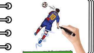 Como Dibujar a LEO MESSI GOL Final UCL Paso a Paso - How to Draw LIONEL MESSI | Mapi Art TV