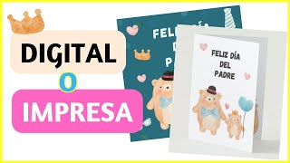 FELIZ DIA DEL PADRE | Tarjeta de Último Minuto | Imprime o Mándala por WhatsApp | Canva Gratis