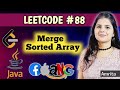 Merge Sorted Array | Leetcode 88 | Top 150 interview question series